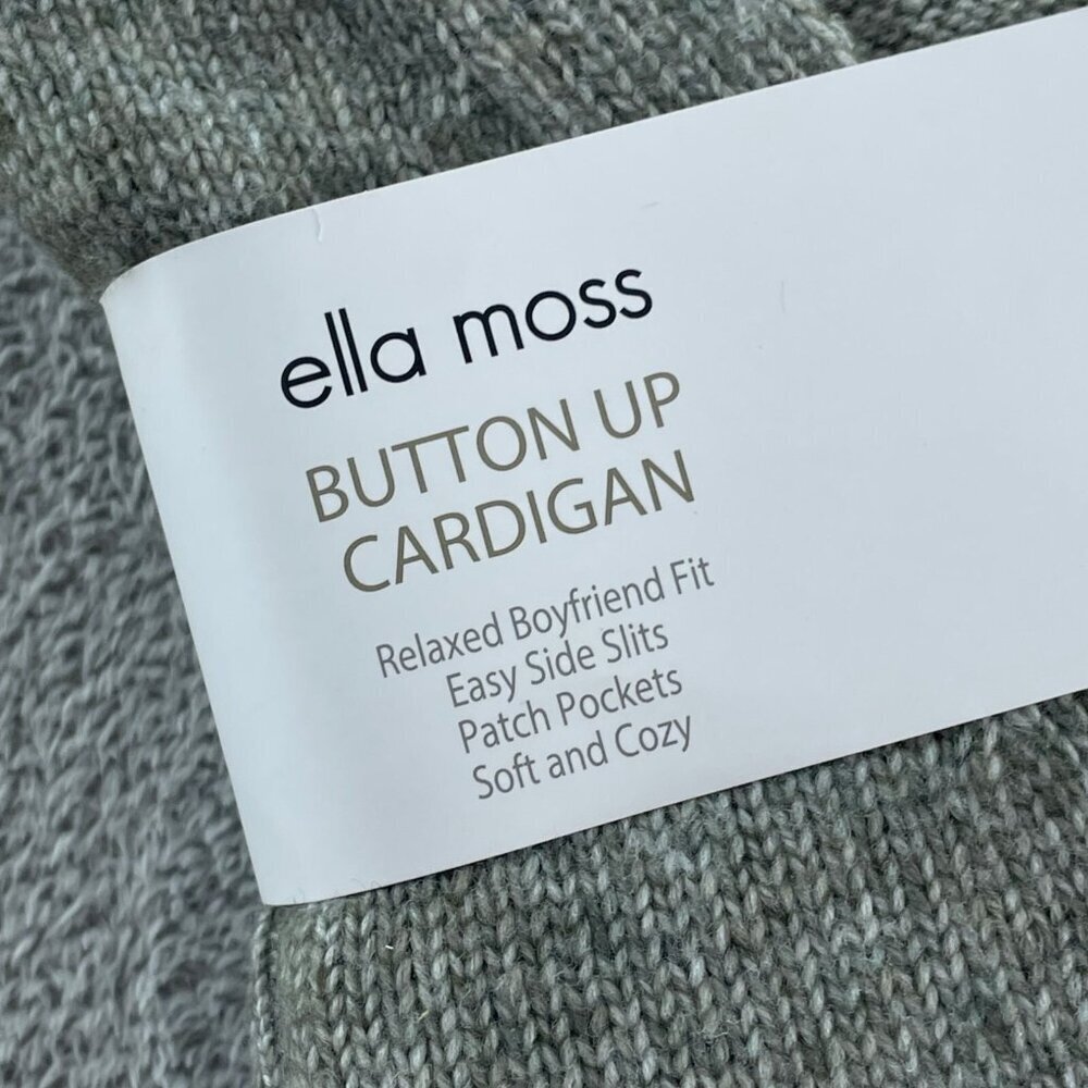 Ella Moss Womens Button-Up Cardigan Sweater L Green Soft  NWT 1375 - Picture 4 of 8